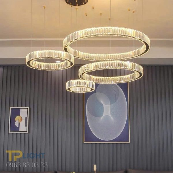 Đèn thả pha lê 4 vòng DTT-10008