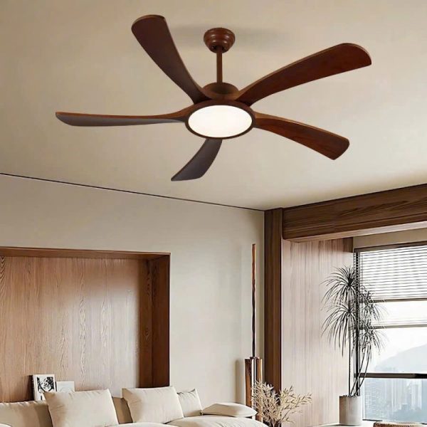 Quạt trần màu gỗ đem đến sự tích cực cho phong thủy nhà bạn
