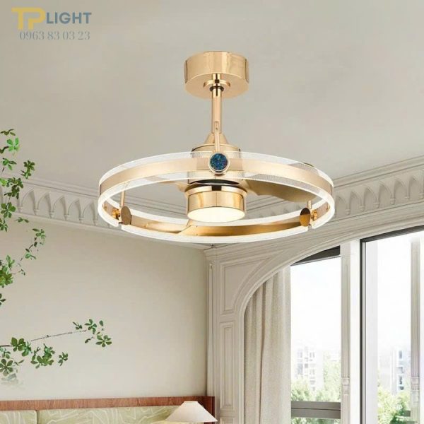 Một mẫu quạt trần hiện đại cho quán cà phê tại TPLight