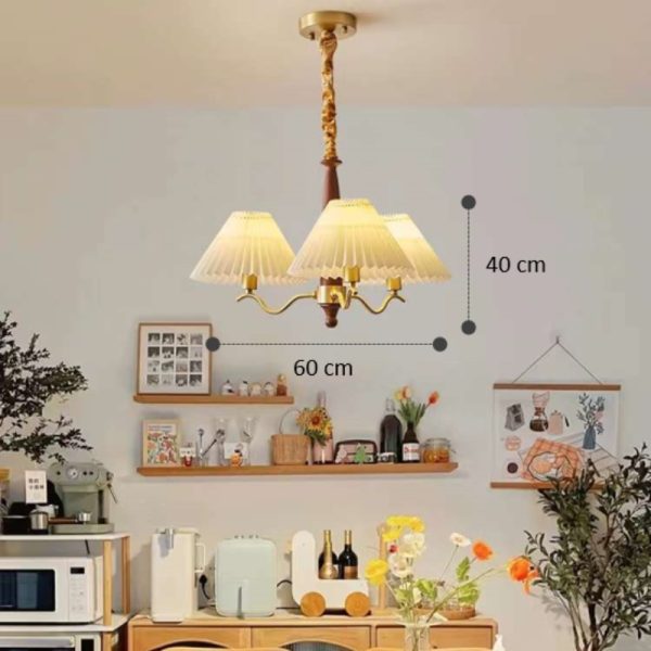 Đèn chùm hình nón xếp ly nghệ thuật DC-2202-3