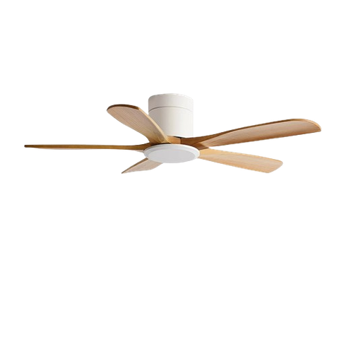 Quạt Trần 5 Cánh Gỗ Tự Nhiên Thân Ngắn Sử Dụng Cho Trần Thấp QT-112